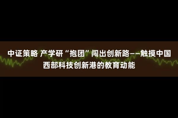 中证策略 产学研“抱团”闯出创新路——触摸中国西部科技创新港的教育动能