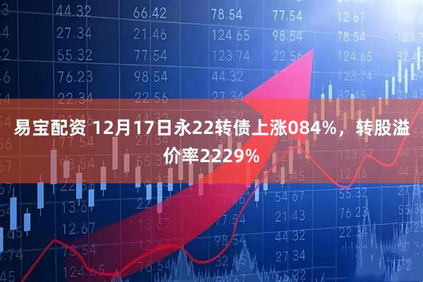 易宝配资 12月17日永22转债上涨084%，转股溢价率2229%